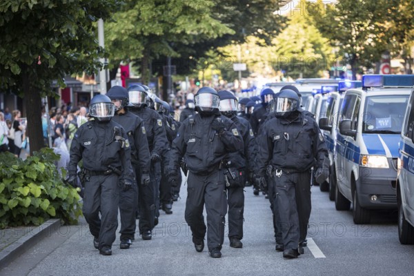 DEU Germany Germany Hamburg Protests in front of and during the 'Welcome to hell' demonstration in the run-up to the G20 summit