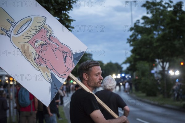 DEU Germany Germany Hamburg Protests in front of and during the 'Welcome to hell' demonstration in the run-up to the G20 summit