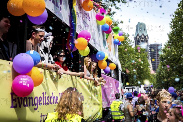 DEU Germany Germany Berlin Christopher Street Day is travelling through the city. Gays, lesbians, transsexuals, intersexuals and straight people celebrate sexual freedom and equality together