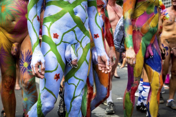 DEU Germany Germany Berlin Christopher Street Day is travelling through the city. Gays, lesbians, transsexuals, intersexuals and straight people celebrate sexual freedom and equality together