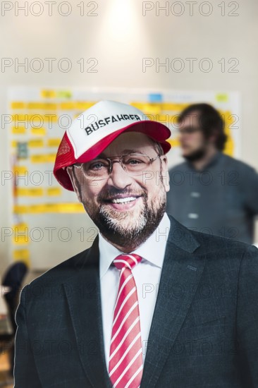 DEU Germany Germany Berlin View of a cardboard figure of SPD chancellor candidate Martin Schulz at the Juso headquarters in the Willy Brandt House
