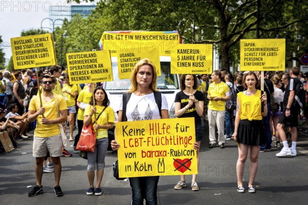 DEU Germany Germany Berlin Christopher Street Day is travelling through the city. Gays, lesbians, transsexuals, intersexuals and straight people celebrate sexual freedom and equality together