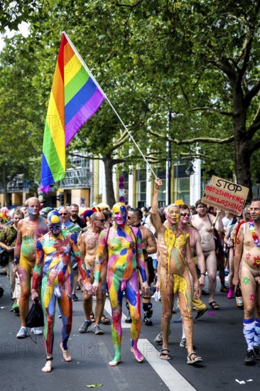 DEU Germany Germany Berlin Christopher Street Day is travelling through the city. Gays, lesbians, transsexuals, intersexuals and straight people celebrate sexual freedom and equality together