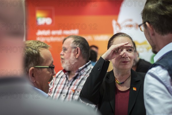 DEU Germany Germany Berlin Raising the rainbow flag with Petra Nowacki and SPD General Secretary Hubertus Heil in front of the SPD headquarters, the Willy Brandt House, four days in front of CSD