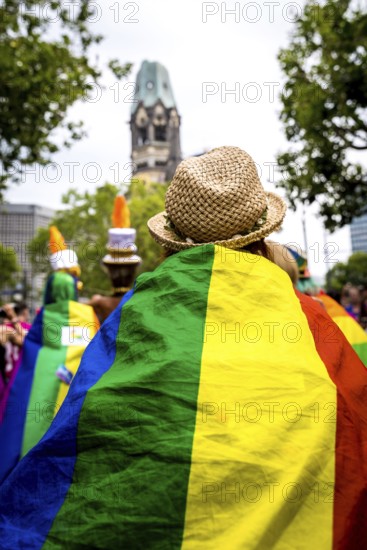 DEU Germany Germany Berlin Christopher Street Day is travelling through the city. Gays, lesbians, transsexuals, intersexuals and straight people celebrate sexual freedom and equality together
