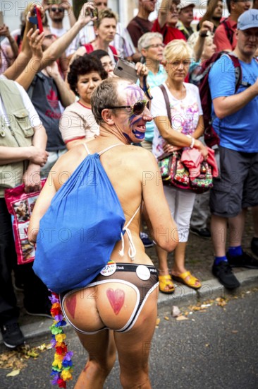 DEU Germany Germany Berlin Christopher Street Day is travelling through the city. Gays, lesbians, transsexuals, intersexuals and straight people celebrate sexual freedom and equality together