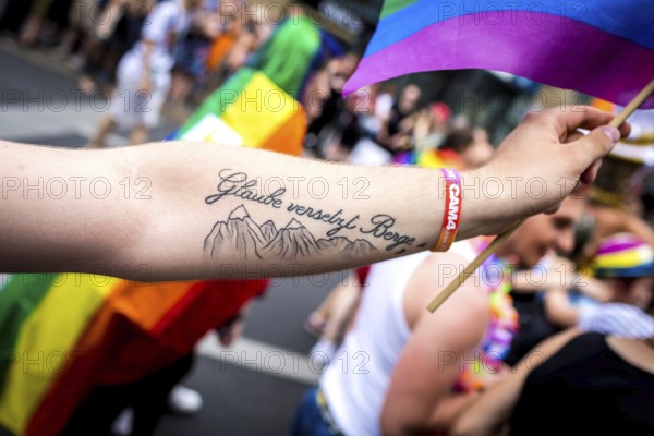 DEU Germany Germany Berlin Christopher Street Day is travelling through the city. Gays, lesbians, transsexuals, intersexuals and straight people celebrate sexual freedom and equality together