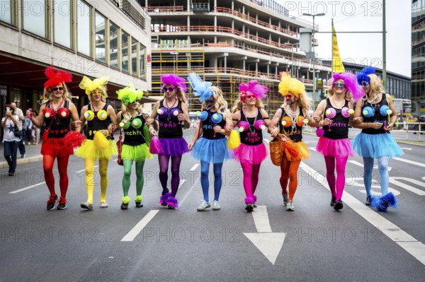 DEU Germany Germany Berlin Christopher Street Day is travelling through the city. Gays, lesbians, transsexuals, intersexuals and straight people celebrate sexual freedom and equality together