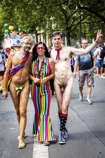 DEU Germany Germany Berlin Christopher Street Day is travelling through the city. Gays, lesbians, transsexuals, intersexuals and straight people celebrate sexual freedom and equality together