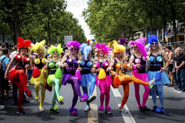 DEU Germany Germany Berlin Christopher Street Day is travelling through the city. Gays, lesbians, transsexuals, intersexuals and straight people celebrate sexual freedom and equality together