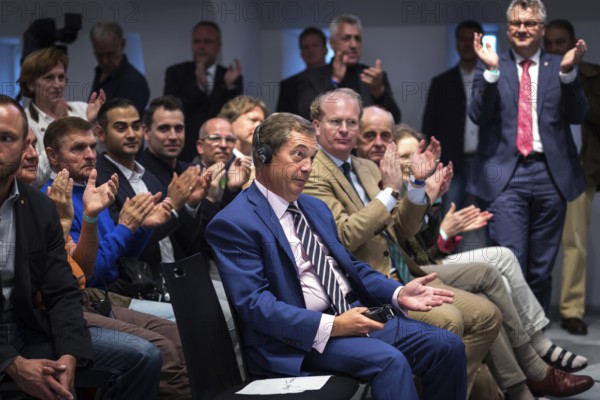 DEU Germany Germany Berlin Election event of the Alternative for Germany AFD with Beatrix von Storch with the British founder of the UKIP party Nigel Farage