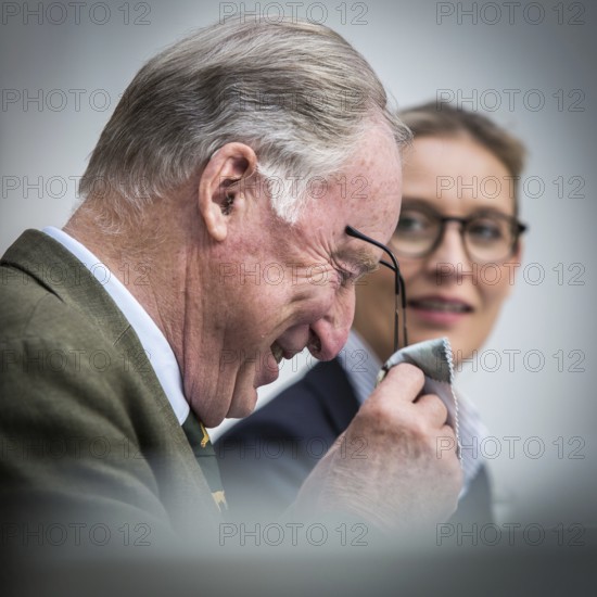 DEU Germany Germany Berlin AFD press conference on environmental policy with Alexander Gauland and Alice Weidel