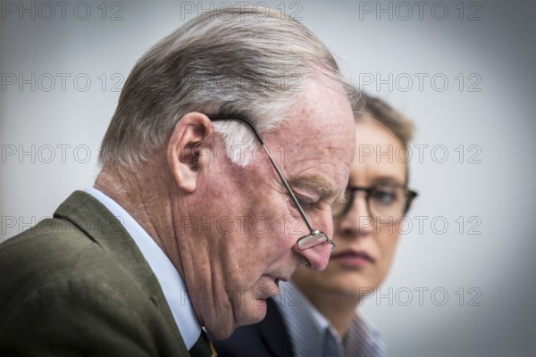 DEU Germany Germany Berlin AFD press conference on environmental policy with Alexander Gauland and Alice Weidel