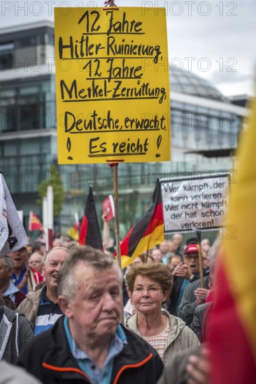DEU Germany Germany Dresden Pegida demonstration in the city centre