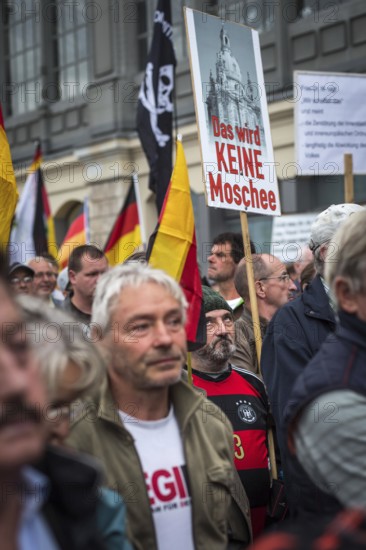 DEU Germany Germany Dresden Pegida demonstration in the city centre