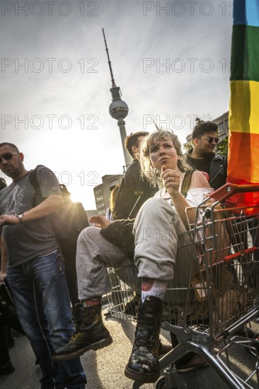 DEU Germany Germany Berlin Demonstration 'Who owns the city' by music fans and club goers through Berlin-Mitte