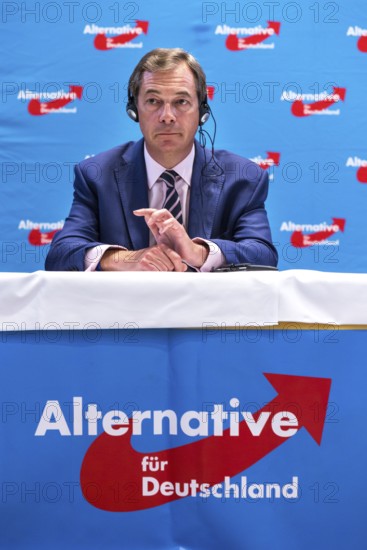 DEU Germany Germany Berlin Election event of the Alternative for Germany AFD with Beatrix von Storch with the British founder of the UKIP party Nigel Farage