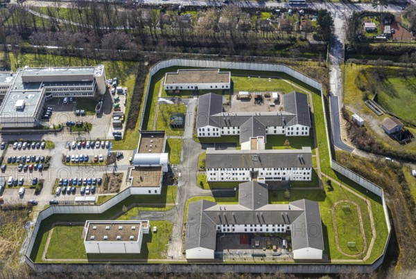Aerial view, LWL correctional facility, forensic, closed institution, Herne, Ruhr area, North Rhine-Westphalia, Germany, DE, Europe, birds-eyes, view, aerial photography, aerial photography, aerial photography, overview, bird's-eye view, closed, institution, correctional facility, LWL correctional facility