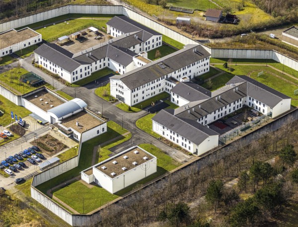 Aerial view, LWL correctional facility, forensic, closed institution, Herne, Ruhr area, North Rhine-Westphalia, Germany, DE, Europe, birds-eyes, view, aerial photography, aerial photography, aerial photography, overview, bird's-eye view, closed, institution, correctional facility, LWL correctional facility