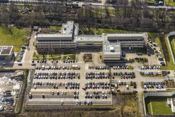 Aerial view, LWL correctional facility, forensic, closed institution, Herne, Ruhr area, North Rhine-Westphalia, Germany, DE, Europe, birds-eyes, view, aerial photography, aerial photography, aerial photography, overview, bird's-eye view, closed, institution, correctional facility, LWL correctional facility