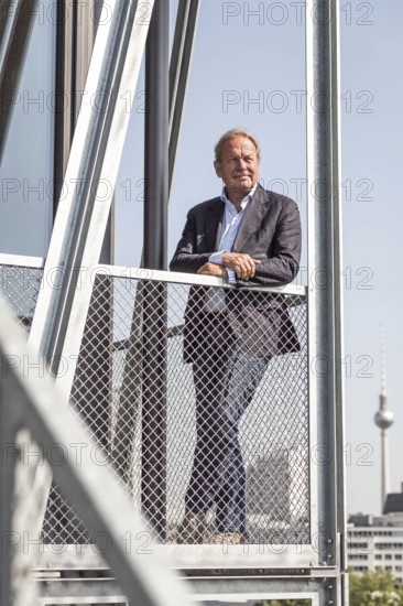 DEU Germany Germany Berlin The federal chairman of the Verdi trade union, Frank Bsirske, poses in the Taz building