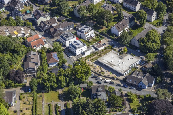 Aerial view, Ev. Familienzentrum Arche Noah, Blankenstein, Hattingen, Ruhr Area, North Rhine-Westphalia, Germany, DE, Ennepe-Ruhr-Kreis, Europe, Kindergarten, Kinderhort, Kindertageseinrichtung, Kindertagesstätte, Kita, Laubergasse, aerial view, aerial photography, aerial photography, overview, bird's-eye view, overview