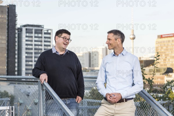 DEU Germany Germany Berlin Interview between the European head of the property group Akelius, Ralf Spann, and HU lecturer Andrej Holm in the Taz newspaper