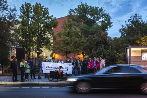 DEU Germany Germany Berlin Around 25 participants organise the second rally of the tuesdaysfortaxes movement in front of the Ministry of Finance on Tuesday