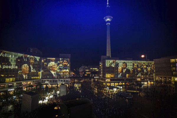 DEU Germany Germany Berlin Light projections and art installations to mark the 30th anniversary of the fall of the Berlin Wall on 9 Nov. 1989