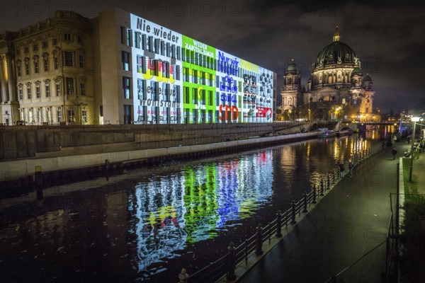 DEU Germany Germany Berlin Light projections and art installations to mark the 30th anniversary of the fall of the Berlin Wall on 9 Nov. 1989