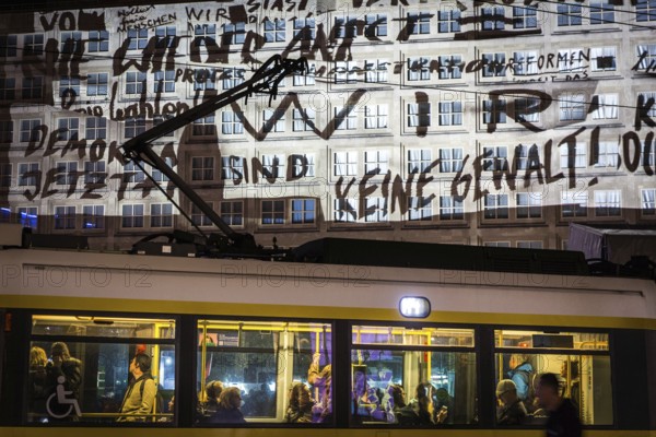 DEU Germany Germany Berlin Light projections and art installations to mark the 30th anniversary of the fall of the Berlin Wall on 9 Nov. 1989