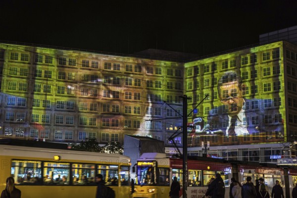 DEU Germany Germany Berlin Light projections and art installations to mark the 30th anniversary of the fall of the Berlin Wall on 9 Nov. 1989