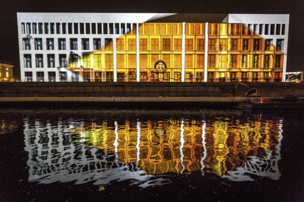 DEU Germany Germany Berlin Light projections and art installations for the 30th anniversary of the fall of the Berlin Wall on 9 Nov. 1989. projection on the City Palace