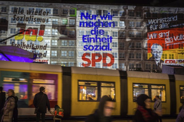 DEU Germany Germany Berlin Light projections and art installations to mark the 30th anniversary of the fall of the Berlin Wall on 9 Nov. 1989