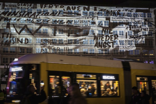 DEU Germany Germany Berlin Light projections and art installations to mark the 30th anniversary of the fall of the Berlin Wall on 9 Nov. 1989