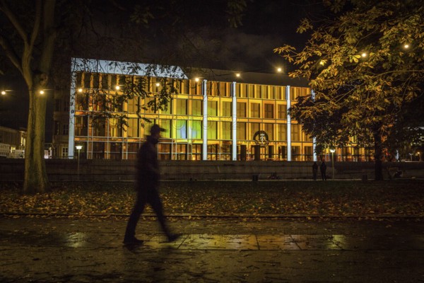 DEU Germany Germany Berlin Light projections and art installations to mark the 30th anniversary of the fall of the Berlin Wall on 9 Nov. 1989