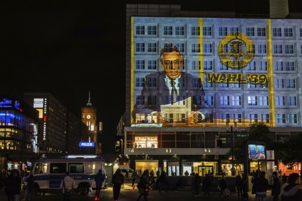DEU Germany Germany Berlin Light projections and art installations to mark the 30th anniversary of the fall of the Berlin Wall on 9 Nov. 1989