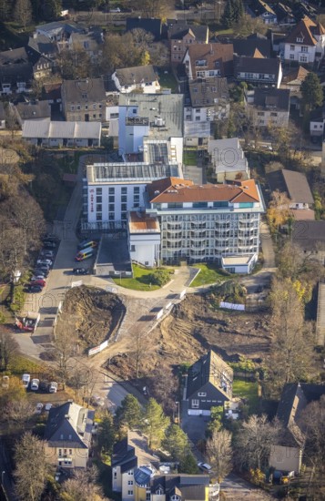Aerial photo, retirement home GVS Herdecke, Herdecke, Ruhr area, North Rhine-Westphalia, Germany, DE, Europe, birds-eyes, view, aerial photography, aerial photography, overview, overview, bird's eye view, living, in old age, retirement home, old people's home, care for the elderly