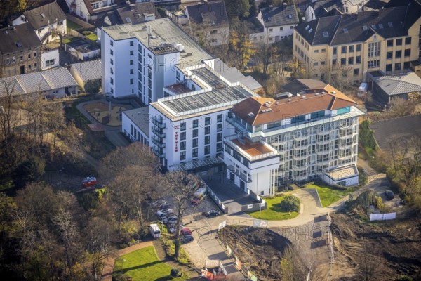 Aerial photo, retirement home GVS Herdecke, Herdecke, Ruhr area, North Rhine-Westphalia, Germany, DE, Europe, birds-eyes, view, aerial photography, aerial photography, overview, overview, bird's eye view, living, in old age, retirement home, old people's home, care for the elderly