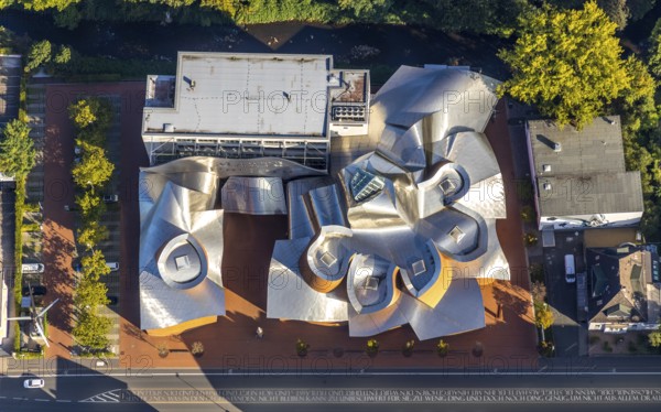 Aerial photograph, Marta Herford Museum, Herford city, Herford, Ostwestfalen-Lippe, OWL, North Rhine-Westphalia, Germany, DE, Europe, Goebenstraße, culture, art, aerial photograph, aerial photography, aerial photography, museum, Museum of Art Architecture Design, OWL book, OWL book, Ostwestfalenbuch, overview, event location, bird's-eye view, birds-eyes view, cultural use, overview