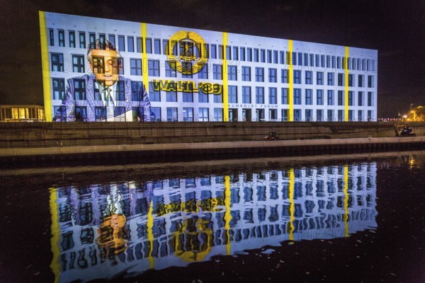 DEU Germany Germany Berlin Light projections and art installations to mark the 30th anniversary of the fall of the Berlin Wall on 9 Nov. 1989