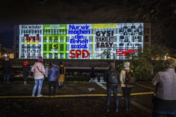 DEU Germany Germany Berlin Light projections and art installations to mark the 30th anniversary of the fall of the Berlin Wall on 9 Nov. 1989