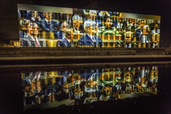 DEU Germany Germany Berlin Light projections and art installations to mark the 30th anniversary of the fall of the Berlin Wall on 9 Nov. 1989