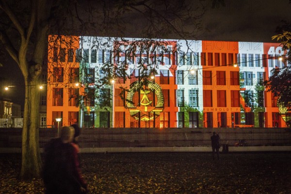 DEU Germany Germany Berlin Light projections and art installations to mark the 30th anniversary of the fall of the Berlin Wall on 9 Nov. 1989
