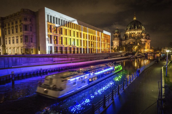DEU Germany Germany Berlin Light projections and art installations to mark the 30th anniversary of the fall of the Berlin Wall on 9 Nov. 1989