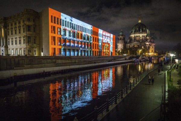 DEU Germany Germany Berlin Light projections and art installations to mark the 30th anniversary of the fall of the Berlin Wall on 9 Nov. 1989
