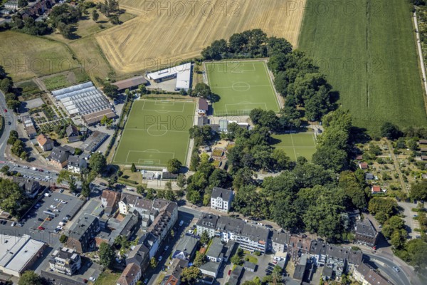 Aerial view, sports ground Horsthauser Str. I, Herne, Ruhr area, North Rhine-Westphalia, Germany, DE, Europe, football pitch, football stadium, football club, aerial view, aerial photography, aerial photography, Rhine-Ruhr metropolitan region, sport, sports facilities, sports ground, sports venue, stadium, overview, bird's-eye view, bird's-eye view, overview