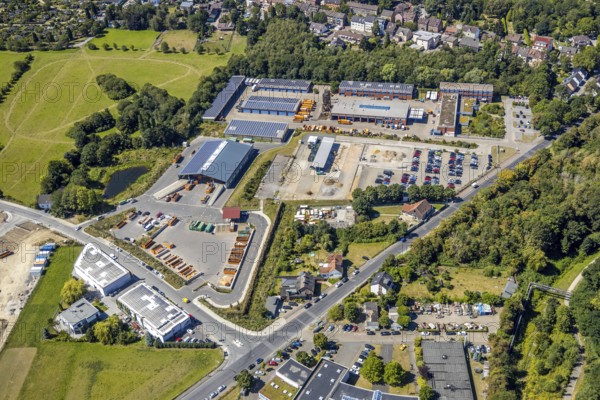 Aerial photo, recycling centre disposal herne AöR, road traffic office, Herne, Ruhr area, North Rhine-Westphalia, Germany, authority, DE, Europe, aerial photo, aerial photography, aerial photography, Rhine-Ruhr metropolitan region, overview, bird's-eye view, material disposal, recycling centre, birds-eyes view, overview