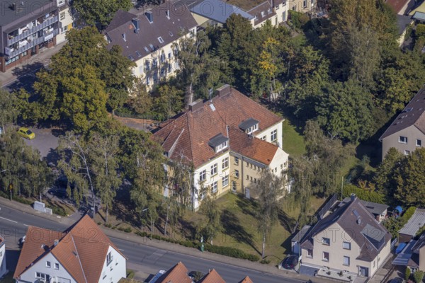 Aerial view, youth café Werries and district centre Uentrop, Werries, Hamm, Ruhr area, North Rhine-Westphalia, Germany, Alter Uentroper Weg, DE, Europe, gastronomy, youth centre, culture, aerial view, aerial photography, aerial photography, overview, event centre, bird's-eye view, bird's-eye view, overview