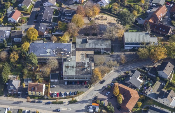 Aerial photo, Alfred-Delp-Schule, Rhynern, Hamm, Ruhr area, North Rhine-Westphalia, Germany, education, educational institution, DE, Europe, Ewald-Wortmann-Weg, educational institute, aerial photo, aerial photography, aerial photography, school, overview, bird's-eye view, birds-eyes view, overview